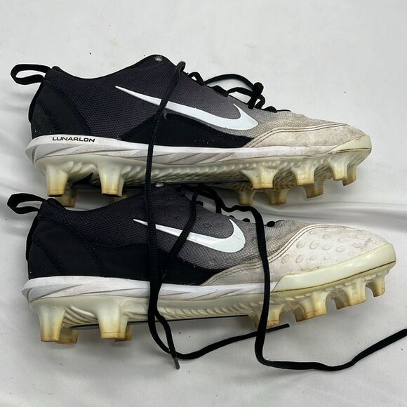 Black & White Nike Lunarlon Cleats Women's 9 - Picture 5 of 8